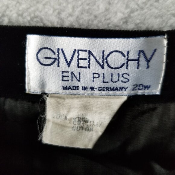Vintage Givenchy En Plus 20W Womens A-Line Midi Velvet Skirt Goth WitchySplit - Picture 4 of 14